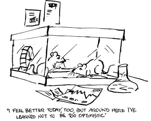 'I feel better today, too, but around here I've learned not to be too optimistic.'