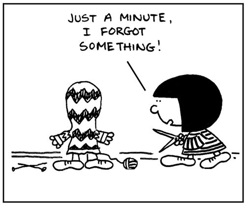 'Just a minute, I forgot something.'