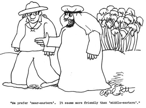 "We prefer 'near-eastern', it's friendlier than 'mid-eastern'."