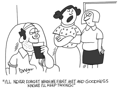 'I'll never forget when we first met and goodness knows I'll keep trying!'