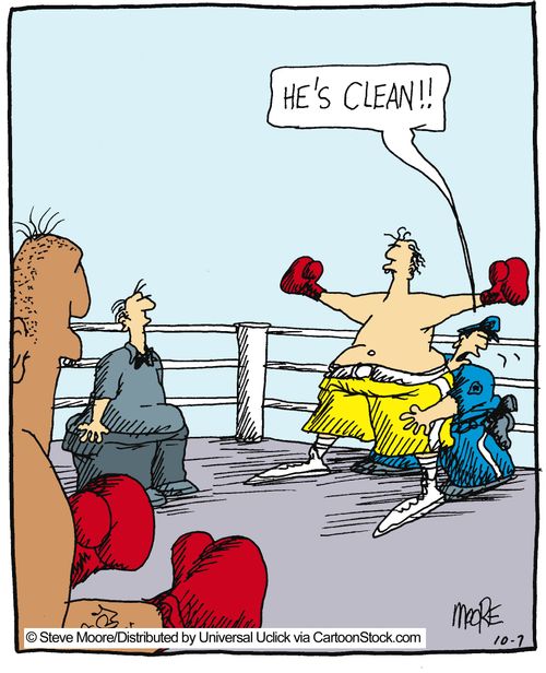 'He's clean!!'