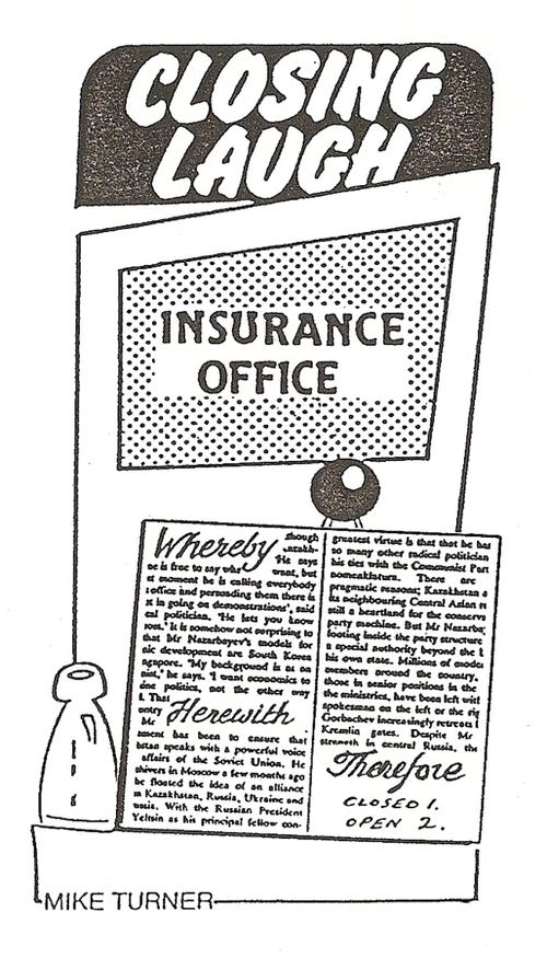 Closing Laugh: Insurance Office