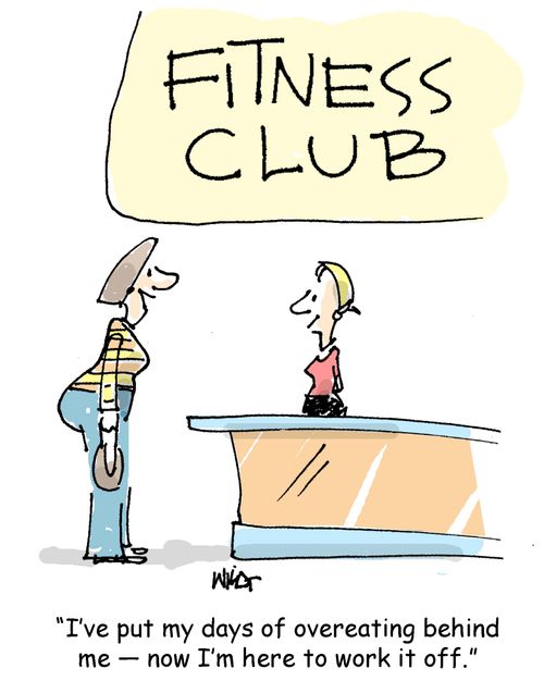 'I've put my days of overeating behind me - now I'm here to work it off.'