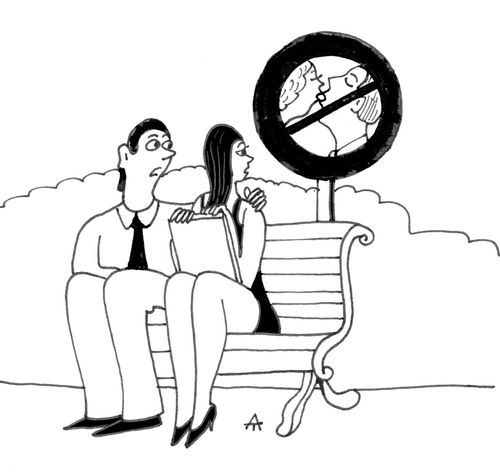 Kissing ban.