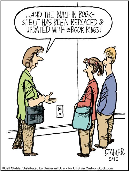 '...and the built-in bookshelf has been replaced & updated with ebook plugs.'