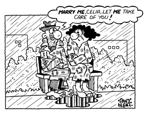 'Marry me, Celia, let me take care of you!'