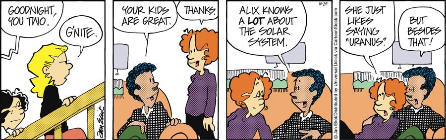 'She just likes saying 'Uranus'.'