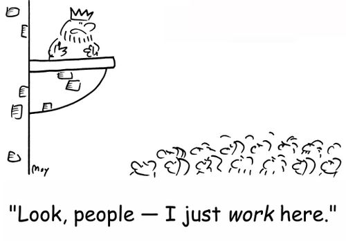 'Look, people -- I just work here.'