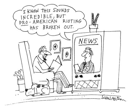 I know this sound incredible, but pro american rioting has broken out