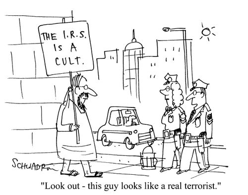 'Look out - this guy looks like a real terrorist.'