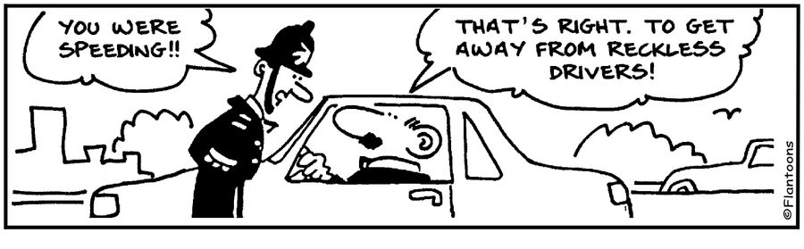 You were speeding!