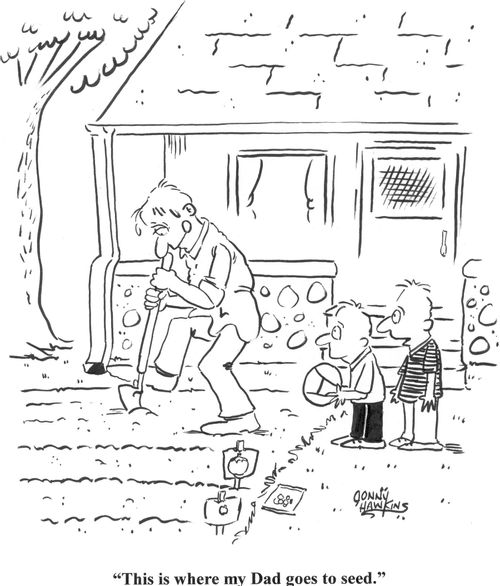 'This is where my dad goes to seed.'
