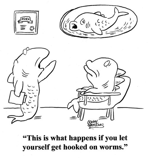 Professional to fish about mounted fish: 'This is what happens if you let yourself get hooked on worms.'
