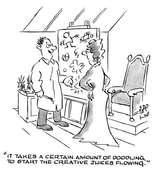 'It takes a certain amount of doodling to start the creative juices flowing.'