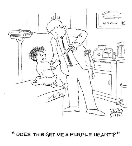 'Does this get me a purple heart?'