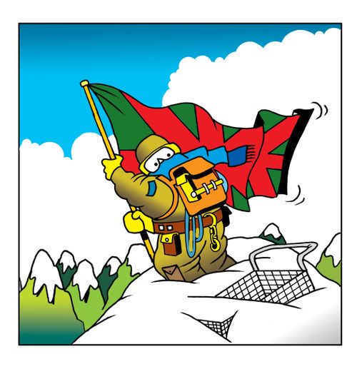 The shopping trolley up Everest.