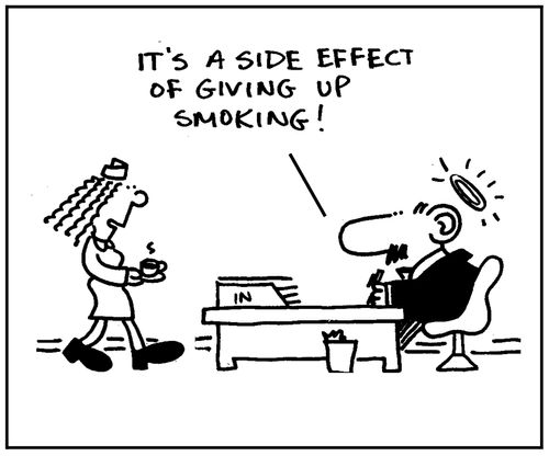 'It's a side effect of giving up smoking.'