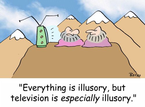 'Everything is illusory, but television is ESPECIALLY illusory.'