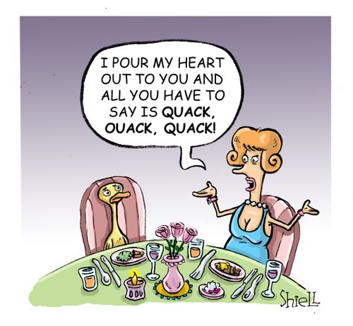 '... all you have to say is QUACK, QUACK, QUACK! (colour)