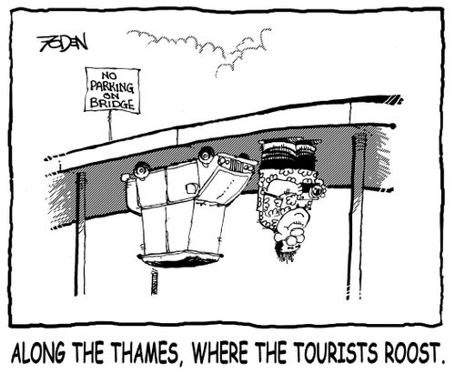 Along the Thames, Where the Tourists Roost