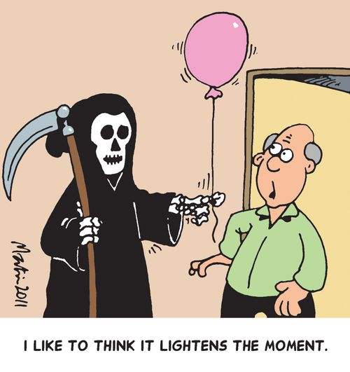 'I like to think it lightens the moment.'