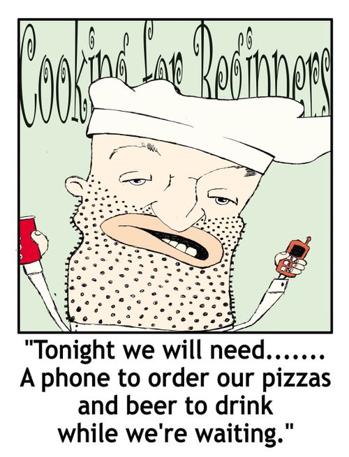 Cooking class for beginners (ordering pizza).