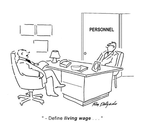 'Define living wage...'