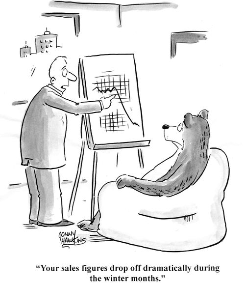 'Your sales figures drop off dramatically during the winter months.'
