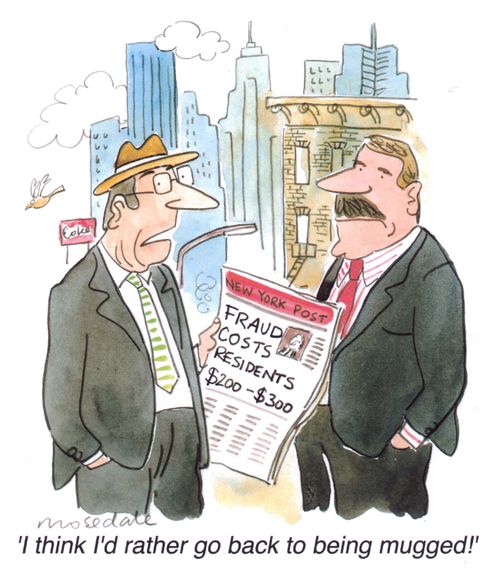 'I think I'd rather go back to being mugged!'