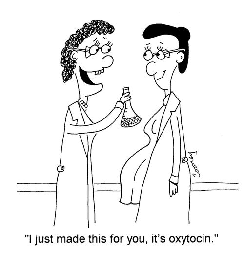 "I just made this for you, it's oxytocin."