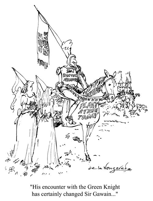"His encounter with the Green Knight has certainly changed Sir Gawain."