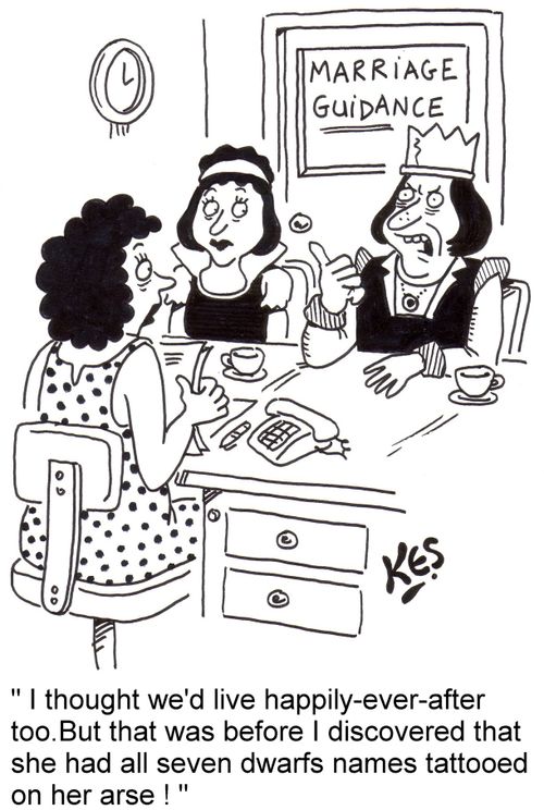 Snow White and her husband go for counselling.