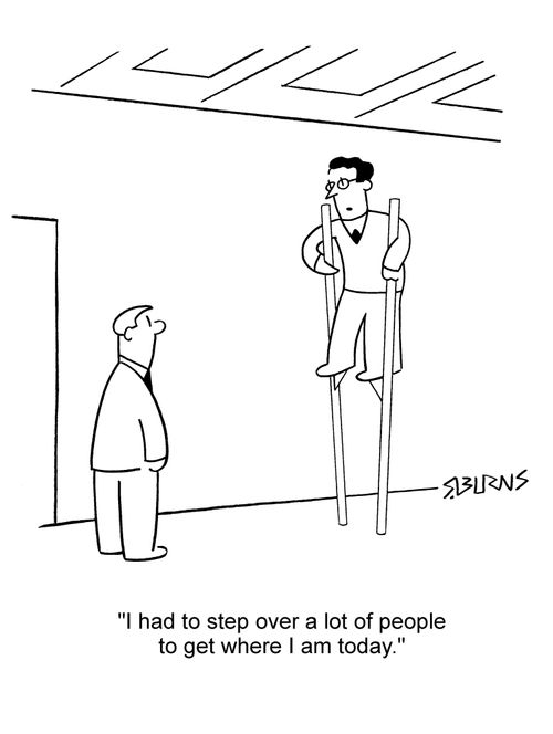 Businessman on stilts: 'I had to step over a lot of people to get where I am today.'