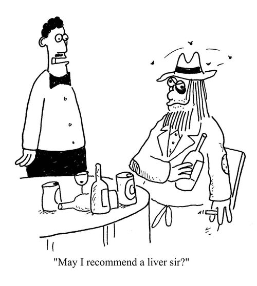 "May I recommend a liver sir?"