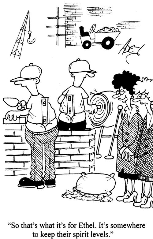 'So that's what it's for Ethel. It's somewhere to put their spirit level