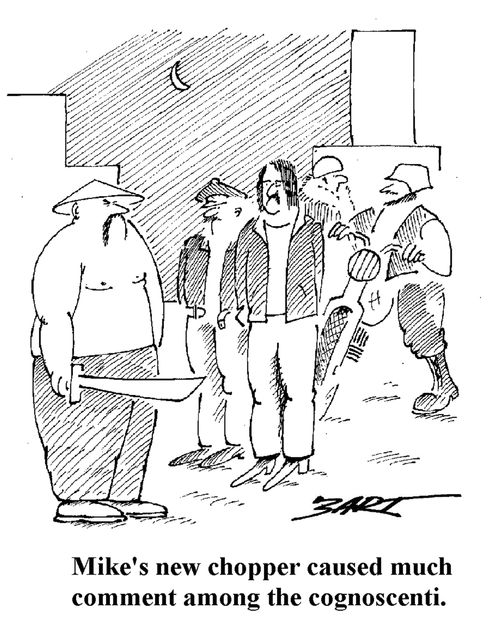 Mike's New Chopper caused much comment among the cognoscenti.