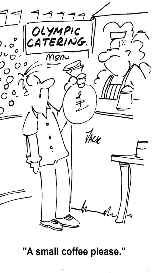 Olympic Catering: 'A small coffee please.'