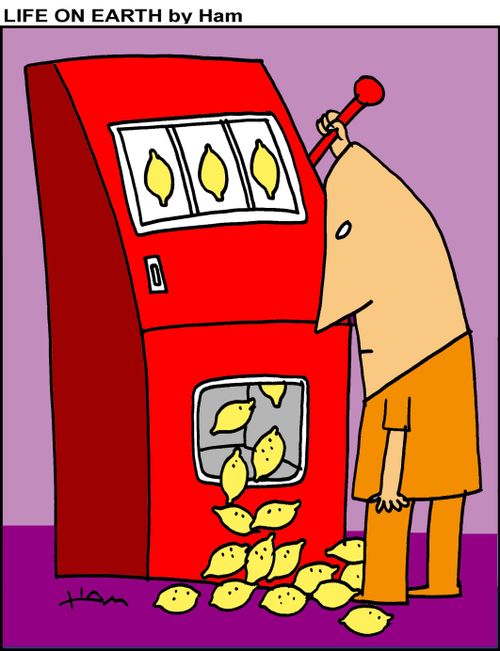 Lemon slot machine.