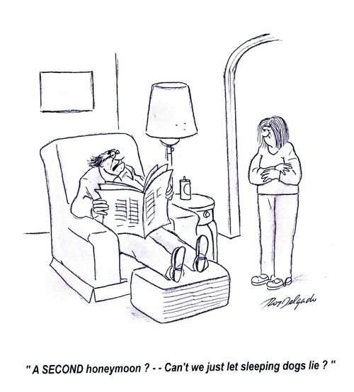 'A second honeymoon?.. Can't we just let sleeping dogs lie?'