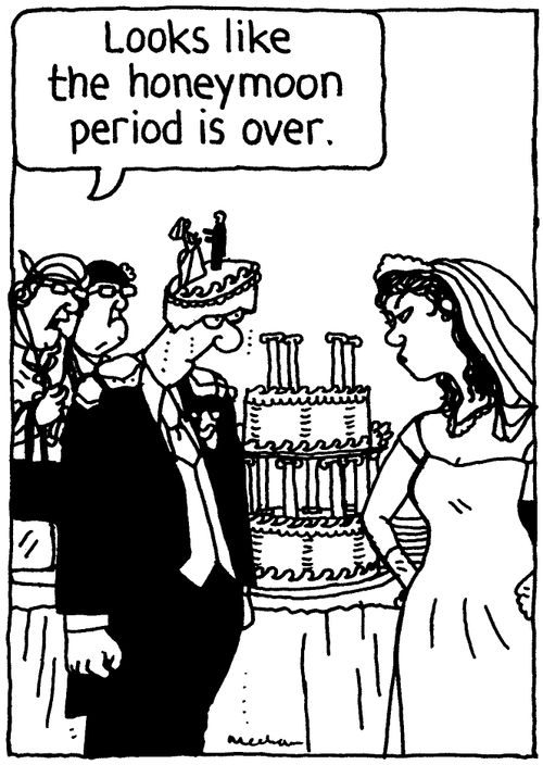 'Looks like the honeymoon period is over.'