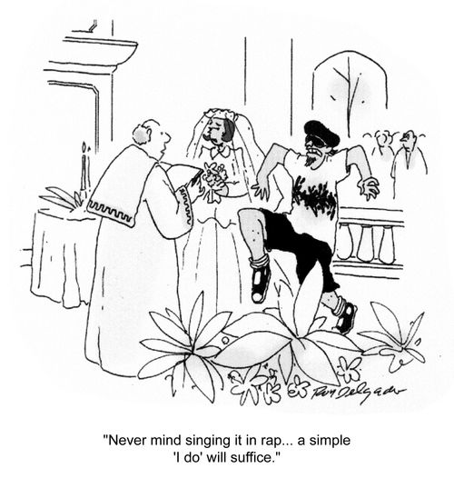 'Never mind singing it in rap... a simple 'I do' will suffice.'