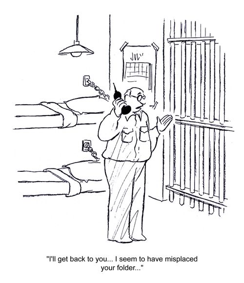 'I'll get back to you... I seem to have misplaced your folder...'