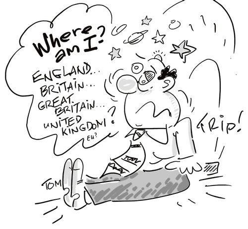 English person no longer knows the name of his country.