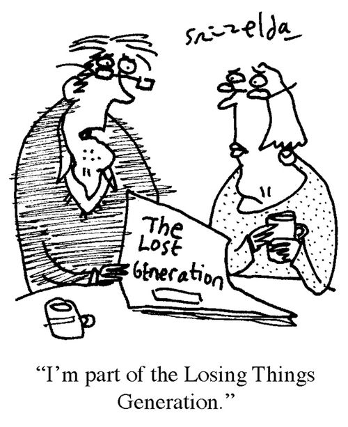 'I'm part of the losing things generation.'