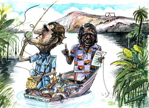 Malcolm Fraser and Galarrwuy Yunupingu
