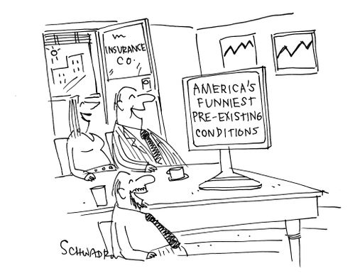 'America's funniest pre-existing conditions.'