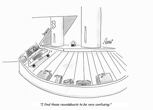 "These roundabouts are very confusing."