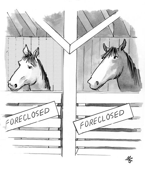 Foreclosed horse