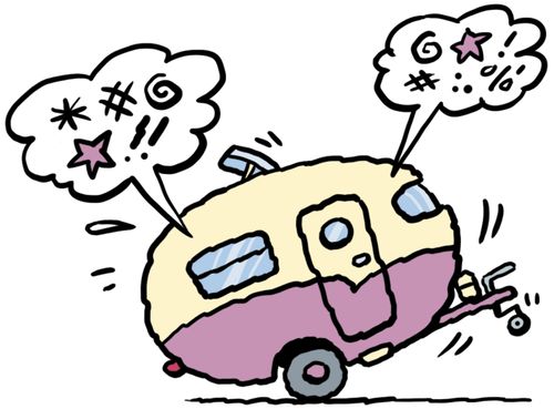 Swearing and fighting in a caravan