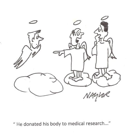 'He donated his body to medical research...'